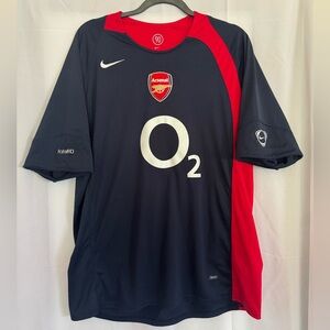 Nike Total90 Dri Fit Arsenal Men's Navy and Red Jersey Mint Condition
